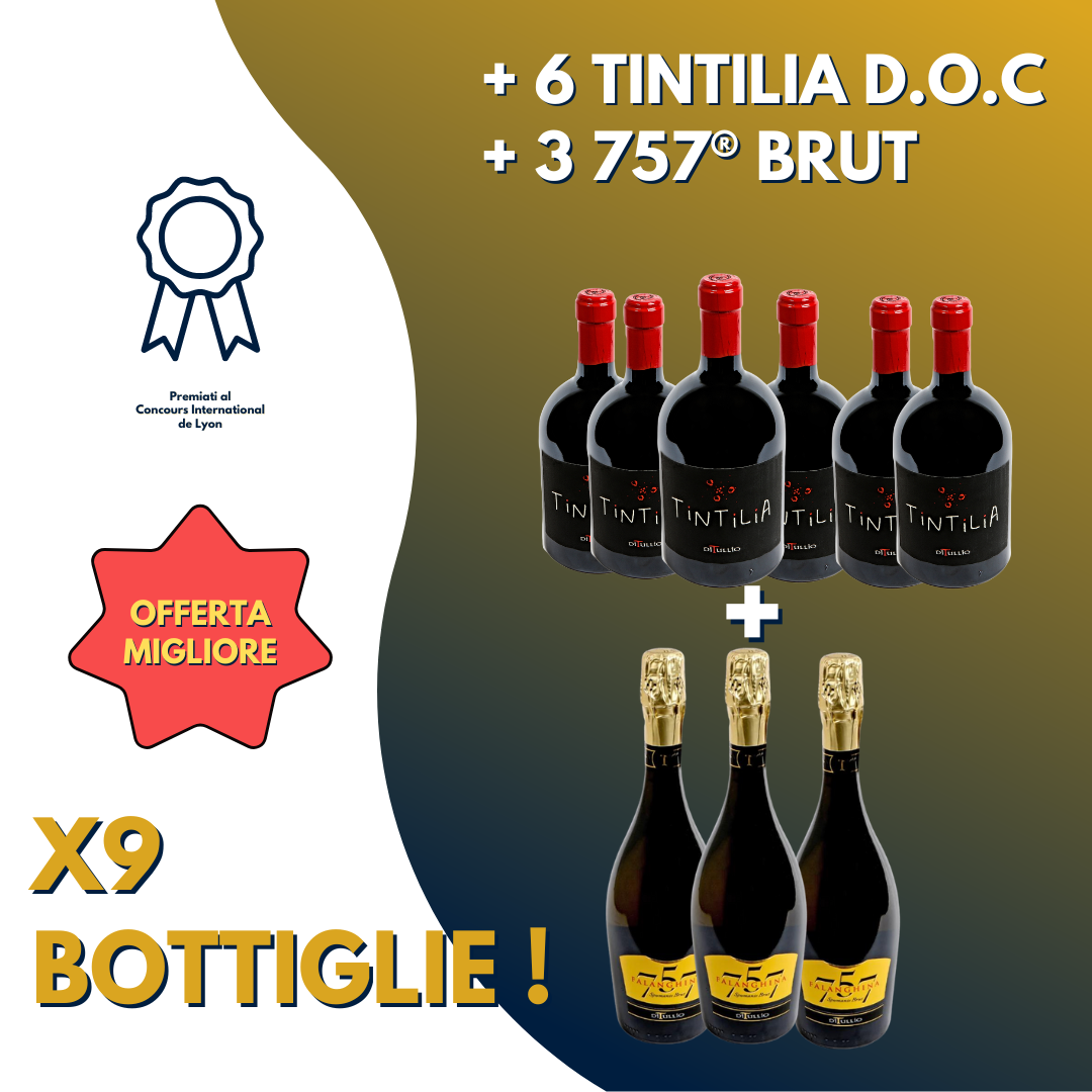 6 Tintilia D.O.C. del Molise + 3 Brut 757® 100% di Falanghina